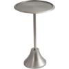 imageKate and Laurel Sanzo Modern Pedestal Round Side Table 15 x 15 x 24 Antique Brass and Black Circle End Table with Metal Tabletop for Use as Indoor Plant Stand or Bedroom NightstandSilver