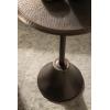 imageKate and Laurel Sanzo Modern Pedestal Round Side Table 15 x 15 x 24 Antique Brass and Black Circle End Table with Metal Tabletop for Use as Indoor Plant Stand or Bedroom NightstandBronze