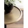 imageKate and Laurel Sanzo Modern Pedestal Round Side Table 15 x 15 x 24 Antique Brass and Black Circle End Table with Metal Tabletop for Use as Indoor Plant Stand or Bedroom NightstandGoldBlack