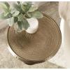 imageKate and Laurel Sanzo Modern Pedestal Round Side Table 15 x 15 x 24 Antique Brass and Black Circle End Table with Metal Tabletop for Use as Indoor Plant Stand or Bedroom NightstandGold