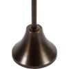 imageKate and Laurel Sanzo Modern Pedestal Round Side Table 15 x 15 x 24 Antique Brass and Black Circle End Table with Metal Tabletop for Use as Indoor Plant Stand or Bedroom NightstandBronze