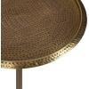 imageKate and Laurel Sanzo Modern Pedestal Round Side Table 15 x 15 x 24 Antique Brass and Black Circle End Table with Metal Tabletop for Use as Indoor Plant Stand or Bedroom NightstandGold