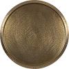 imageKate and Laurel Sanzo Modern Pedestal Round Side Table 15 x 15 x 24 Antique Brass and Black Circle End Table with Metal Tabletop for Use as Indoor Plant Stand or Bedroom NightstandGold