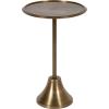 imageKate and Laurel Sanzo Modern Pedestal Round Side Table 15 x 15 x 24 Antique Brass and Black Circle End Table with Metal Tabletop for Use as Indoor Plant Stand or Bedroom NightstandGold