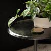imageKate and Laurel Sanzo Modern Pedestal Round Side Table 15 x 15 x 24 Antique Brass and Black Circle End Table with Metal Tabletop for Use as Indoor Plant Stand or Bedroom NightstandPewter