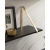 imageKate and Laurel Soloman Modern Wooden Shelves 18 inch Set of 2 White and Gold Contemporary Glam Wall Storage and Home DecorBlackGold