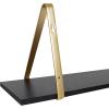 imageKate and Laurel Soloman Modern Wooden Shelves 18 inch Set of 2 White and Gold Contemporary Glam Wall Storage and Home DecorBlackGold