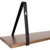 imageKate and Laurel Soloman Modern Wooden Shelves 18 inch Set of 2 White and Gold Contemporary Glam Wall Storage and Home DecorBrownBlack