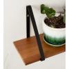 imageKate and Laurel Soloman Modern Wooden Shelves 18 inch Set of 2 White and Gold Contemporary Glam Wall Storage and Home DecorBrownBlack