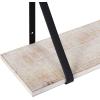 imageKate and Laurel Soloman Modern Wooden Shelves 18 inch Set of 2 White and Gold Contemporary Glam Wall Storage and Home DecorWhite