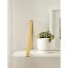 imageKate and Laurel Soloman Modern Wooden Shelves 18 inch Set of 2 White and Gold Contemporary Glam Wall Storage and Home DecorWhiteGold