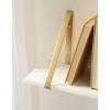 imageKate and Laurel Soloman Modern Wooden Shelves 18 inch Set of 2 White and Gold Contemporary Glam Wall Storage and Home DecorWhiteGold