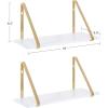 imageKate and Laurel Soloman Modern Wooden Shelves 18 inch Set of 2 White and Gold Contemporary Glam Wall Storage and Home DecorWhiteGold