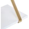 imageKate and Laurel Soloman Modern Wooden Shelves 18 inch Set of 2 White and Gold Contemporary Glam Wall Storage and Home DecorWhiteGold