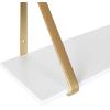 imageKate and Laurel Soloman Modern Wooden Shelves 18 inch Set of 2 White and Gold Contemporary Glam Wall Storage and Home DecorWhiteGold