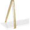 imageKate and Laurel Soloman Modern Wooden Shelves 18 inch Set of 2 White and Gold Contemporary Glam Wall Storage and Home DecorWhiteGold