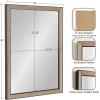 imageKate and Laurel Soniva Traditional Rectangular Wall Mirror 18 x 24 Gold Global Framed Rectangle Vanity Mirror for Use as Bathroom Mirror for Over Sink or Refined Entryway MirrorGold