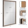 imageKate and Laurel Soniva Traditional Rectangular Wall Mirror 18 x 24 Gold Global Framed Rectangle Vanity Mirror for Use as Bathroom Mirror for Over Sink or Refined Entryway MirrorGold