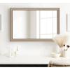 imageKate and Laurel Soniva Traditional Rectangular Wall Mirror 18 x 24 Gold Global Framed Rectangle Vanity Mirror for Use as Bathroom Mirror for Over Sink or Refined Entryway MirrorGold