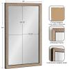 imageKate and Laurel Soniva Traditional Rectangular Wall Mirror 18 x 24 Gold Global Framed Rectangle Vanity Mirror for Use as Bathroom Mirror for Over Sink or Refined Entryway MirrorGold