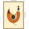 imageKate and Laurel Spring Chicken Framed Canvas Wall Art by Amber Leaders 18 x 24 Sylvie Beaded Rustic Natural Whimsical Animals Abstract Art for Wall Decor Living Room Bedroom