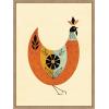 imageKate and Laurel Spring Chicken Framed Canvas Wall Art by Amber Leaders 18 x 24 Sylvie Beaded Rustic Natural Whimsical Animals Abstract Art for Wall Decor Living Room Bedroom