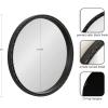 imageKate and Laurel Stallworth Decorative Textured Round Mirror 30 Inch Diameter Light Natural Coastal Ornate Circle Mirror with Carved Detail Design for Bathroom Mirror for Over SinkBlack
