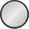 imageKate and Laurel Stallworth Decorative Textured Round Mirror 30 Inch Diameter Light Natural Coastal Ornate Circle Mirror with Carved Detail Design for Bathroom Mirror for Over SinkBlack