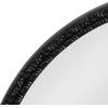 imageKate and Laurel Stallworth Decorative Textured Round Mirror 30 Inch Diameter Light Natural Coastal Ornate Circle Mirror with Carved Detail Design for Bathroom Mirror for Over SinkBlack