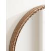 imageKate and Laurel Stallworth Decorative Textured Round Mirror 30 Inch Diameter Light Natural Coastal Ornate Circle Mirror with Carved Detail Design for Bathroom Mirror for Over SinkNatural