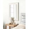 imageKate and Laurel Strahm Traditional Wood Framed Mirror 24 x 36 White Decorative Geometric Rectangular Wall Mirror with Detailed Frame for Classic Home DecorWhite