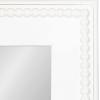imageKate and Laurel Strahm Traditional Wood Framed Mirror 24 x 36 White Decorative Geometric Rectangular Wall Mirror with Detailed Frame for Classic Home DecorWhite
