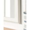 imageKate and Laurel Strahm Traditional Wood Framed Mirror 24 x 36 White Decorative Geometric Rectangular Wall Mirror with Detailed Frame for Classic Home DecorWhite