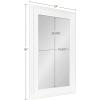 imageKate and Laurel Strahm Traditional Wood Framed Mirror 24 x 36 White Decorative Geometric Rectangular Wall Mirror with Detailed Frame for Classic Home DecorWhite