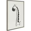imageKate and Laurel Sylvie 390 Giraffe BW 409 Lion BW and 400 Elephant BW Framed Canvas Wall Art Set by Teju Reval of SnazzyHues 3 Piece Art Set Gray Fun Kids Animal ArtGray