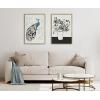 imageKate and Laurel Sylvie 658 Peacock Framed Linen Textured Canvas Wall Art by Teju Reval of SnazzyHues 23x33 Gold Decorative Modern Animal Art Print for WallGold