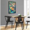 imageKate and Laurel Sylvie Afternoon Delight Framed Canvas Wall Art by Leah Nadeau 23x33 Gold Decorative Abstract Print for WallBlack