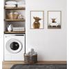 imageKate and Laurel Sylvie Animal Studio Highland Framed Canvas Wall Art by Amy Peterson Art Studio 18x24 Natural Whimsical Fun Animal Farmhouse Art for WallNatural