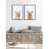 imageKate and Laurel Sylvie Baby Fox Front and Back Framed Canvas Wall Art Set by Amy Peterson Art Studio 2 Piece Set 18x24 Gray Decorative Adorable Animal Art Set Wall Dcor