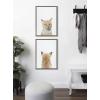 imageKate and Laurel Sylvie Baby Fox Front and Back Framed Canvas Wall Art Set by Amy Peterson Art Studio 2 Piece Set 18x24 Gray Decorative Adorable Animal Art Set Wall Dcor