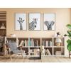 imageKate and Laurel Sylvie Baby Giraffe and Elephant Framed Canvas Wall Art Set by Simon Te of Tai Prints 2 piece 18x24 Natural Modern Nature Animals Art for Wall Home DecorNatural