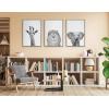 imageKate and Laurel Sylvie Baby Giraffe and Elephant Framed Canvas Wall Art Set by Simon Te of Tai Prints 2 piece 18x24 Natural Modern Nature Animals Art for Wall Home DecorGray