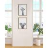 imageKate and Laurel Sylvie Baby Giraffe and Elephant Framed Canvas Wall Art Set by Simon Te of Tai Prints 2 piece 18x24 Natural Modern Nature Animals Art for Wall Home DecorNatural