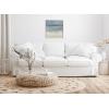 imageKate and Laurel Sylvie Beaded The Blues Vintage Framed Canvas Wall Art by Mary Sparrow 22x22 White Soft Abstract Landscape Art for Wall