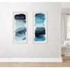imageKate and Laurel Sylvie Blue Palette I Framed Canvas Wall Art by Amy Lighthall 18x40 White Modern Abstract Soft Blue Brushstrokes Art for Wall DecorWhite