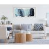 imageKate and Laurel Sylvie Blue Palette I Framed Canvas Wall Art by Amy Lighthall 18x40 White Modern Abstract Soft Blue Brushstrokes Art for Wall DecorWhite