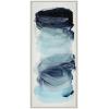 imageKate and Laurel Sylvie Blue Palette I Framed Canvas Wall Art by Amy Lighthall 18x40 White Modern Abstract Soft Blue Brushstrokes Art for Wall DecorWhite