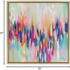 imageKate and Laurel Sylvie Brushstroke 154 Framed Canvas Wall Art by EttaVee 22x22 White Modern Abstract Colorful Fun Art for WallBright Gold