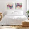 imageKate and Laurel Sylvie Brushstroke 154 Framed Canvas Wall Art by EttaVee 22x22 White Modern Abstract Colorful Fun Art for WallNatural