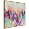 imageKate and Laurel Sylvie Brushstroke 154 Framed Canvas Wall Art by EttaVee 22x22 White Modern Abstract Colorful Fun Art for WallNatural